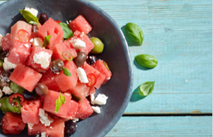 A bowl of fruit salad