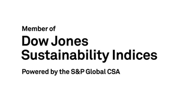 Logo for the Dow Jones Sustainability World Index