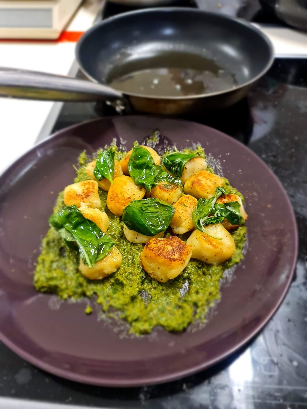 Pan-fried Gnocchi with Mixed Herb Pesto