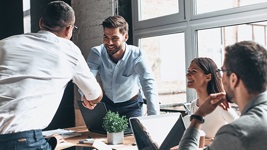 business people shaking hands